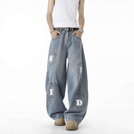 Knife-Cut Cargo Pants – Loose Fit featuring a loose fit, distressed denim, and bold streetwear style.