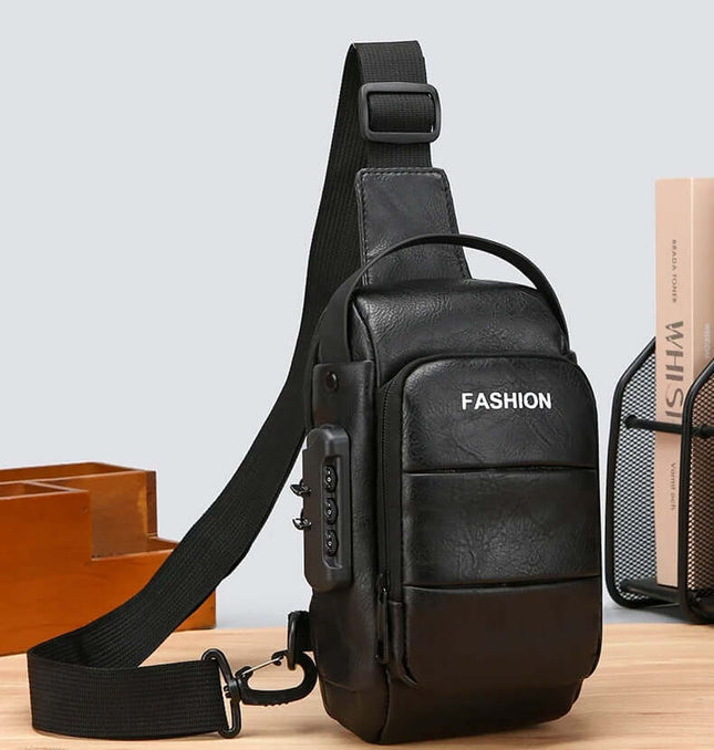 Bolso de pecho cruzado con carga USB