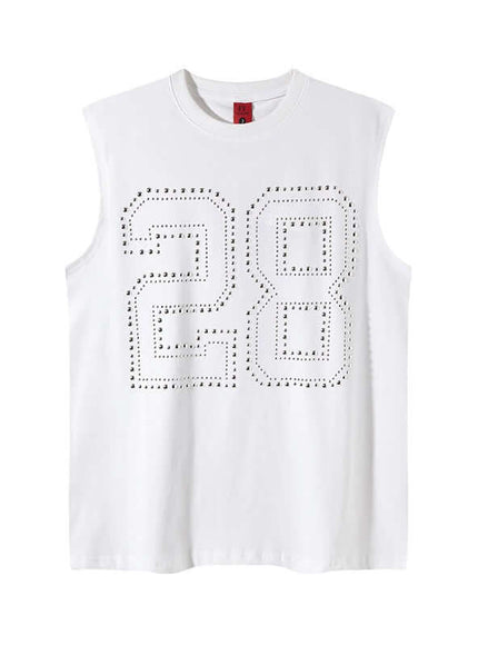 Back view of Black rhinestone number sleeveless summer by Grozavu