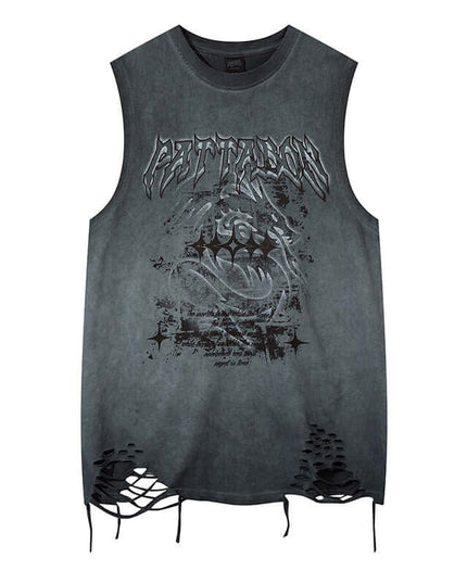 Maison Grozavu Sleek Dune Tank in signature tone — front view showing the premium woven texture