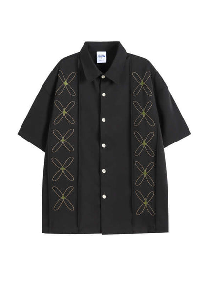 Back view of White printed shirts by Grozavu