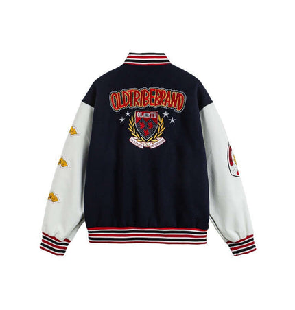 Jachetă cu Patchwork din Litere - Croială Largă