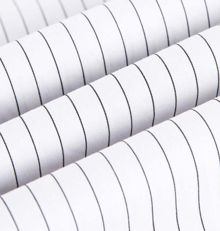 Flame Lace Patchwork Shirt – Loose Fit fabric detail featuring contrasting stripes.