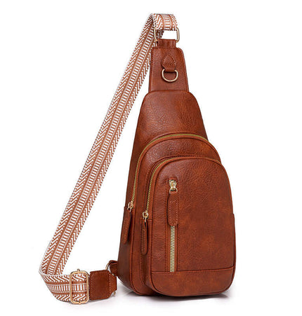 Bolso de Pecho Retro Versátil de Cuero Suave
