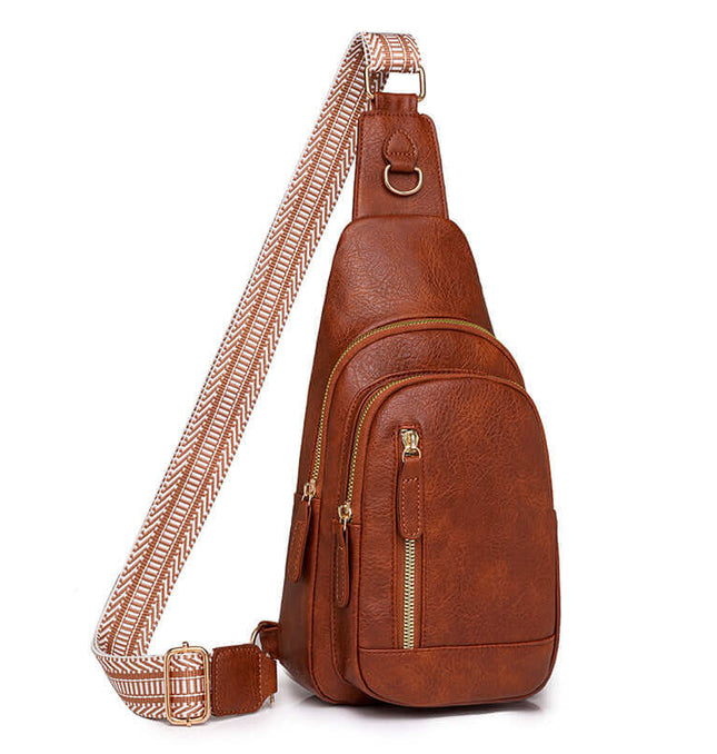 Bolso de Pecho Retro Versátil de Cuero Suave