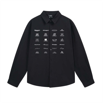 Black logo label letter printed sleeve with Grozavu logo