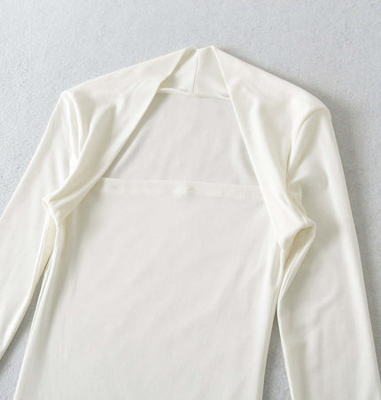 Blusa de Manga Larga con Escote Cuadrado