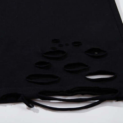 Butterfly Print TShirt – Loose Fit with distressed detailing on the side showing creative cutouts and relaxed style.