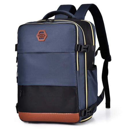 Color Block Multi-Pocket Backpack