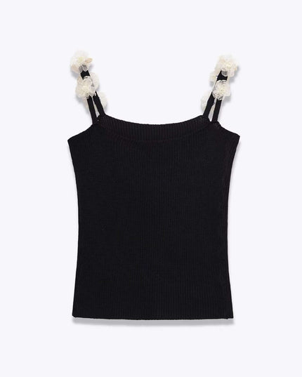 Maison Grozavu Seamless Quartz Tank in signature tone — front view showing the premium woven texture