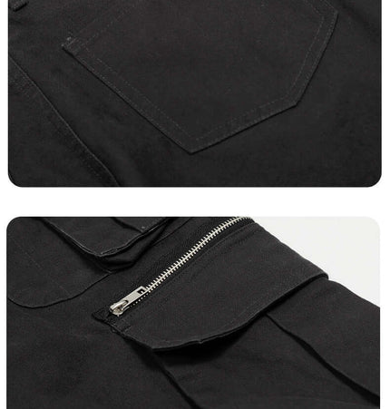 Multi-Pocket Work Pants – Straight Leg Fit featuring a close-up view of practical pockets and stylish design.