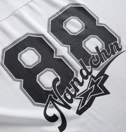 Digital Print Jersey TShirt - Loose Fit featuring a bold 88 graphic design and sleek Nandchn branding.