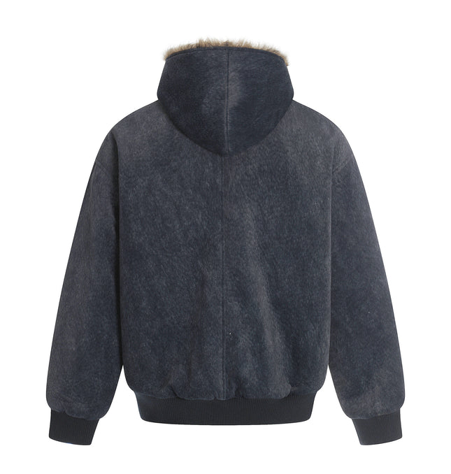 Chaqueta de forro polar con cuello de algodón