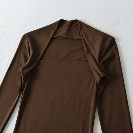 Langarm-Top mit quadratischem Ausschnitt