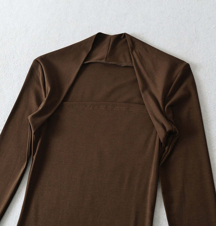 Blusa de Manga Larga con Escote Cuadrado