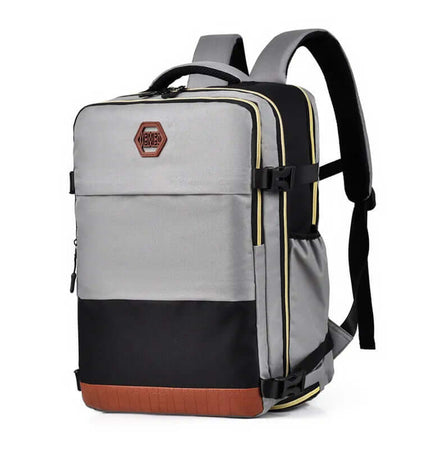 Color Block Multi-Pocket Backpack