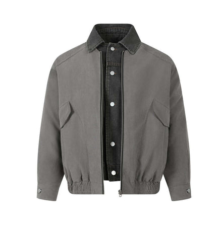 Workwear Cotton Jacket - Loose Fit with retro-inspired style and casual practicality.