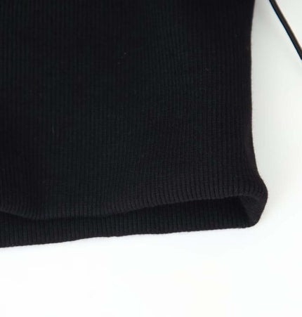 Stand Collar Zip Jacket – Casual Fit, close-up of the textured black fabric and cuff detail.