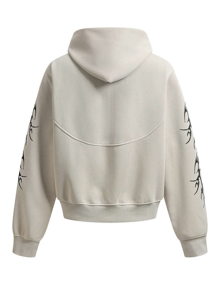 Back view of Apricot-Hoodie zipper tracksuit by Grozavu