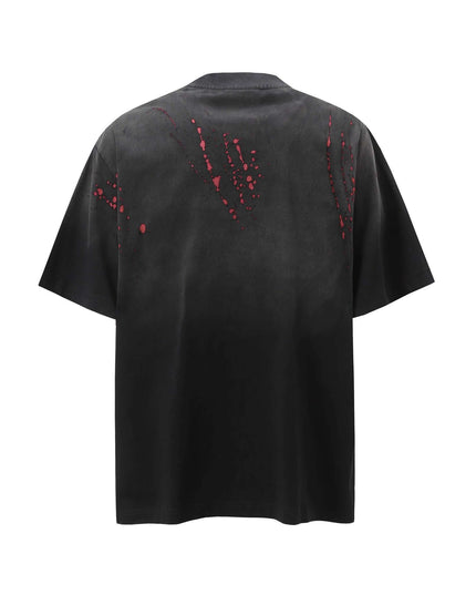 Maison Grozavu Quiet Quartz Tee in signature tone — front view showing the tailored side seam