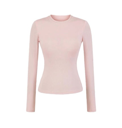 Top a maniche lunghe slim fit imbottito elasticizzato