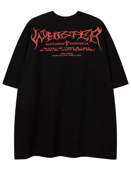 White crow graphic short sleeve with Grozavu logo