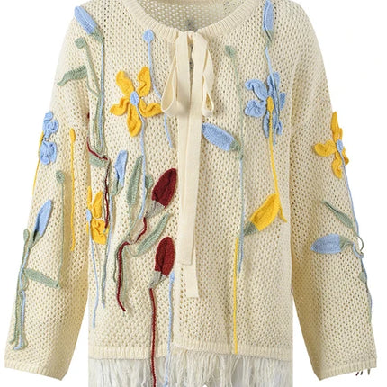 Exclusive Floral Lace Up Knitted urban aesthetic - Image 8