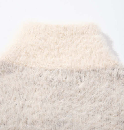 Casual Butterfly Spider Jacquard Cardigan close-up of soft, fluffy collar showcasing its unique texture and design details.