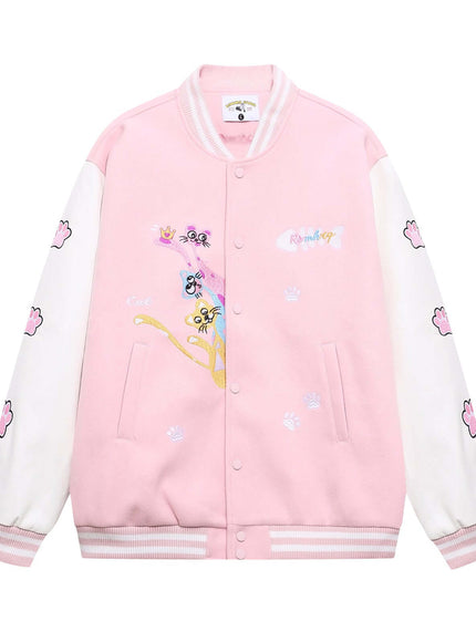 Model wearing Pink color block fun peek by Grozavu