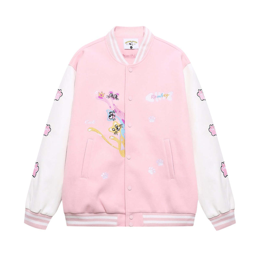 Model wearing Pink color block fun peek by Grozavu