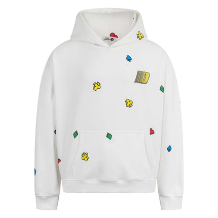 Casual Fit Plum Blossom Retro Hoodie featuring colorful embroidery on a white background.