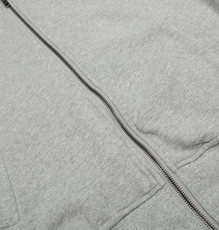 Washed Retro Zip Hooded Jacket – Fitted showcasing its soft cotton fabric and vintage-inspired finish.