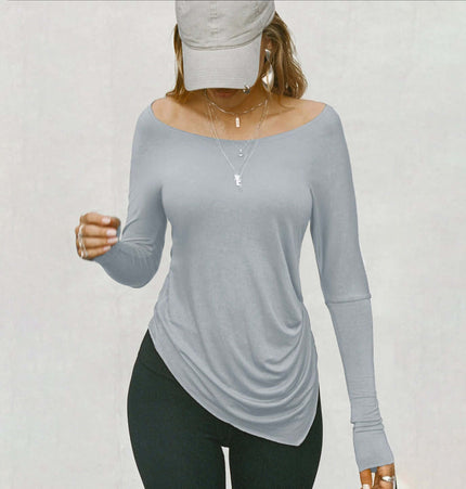 Unregelmäßiges Lässiges Langarmoberteil