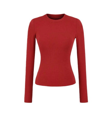 Elastisches Gepolstertes Slim Fit Langarmoberteil