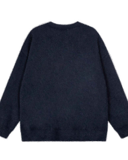 Maison Grozavu Timeless Graphite Sweatshirt in signature tone — front view showing the seamless shoulder transition