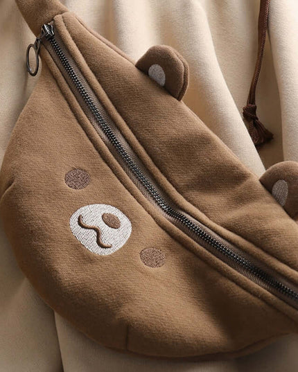 True Earth Hoodie — close-up of the fabric texture and seam construction in the neutral colourway