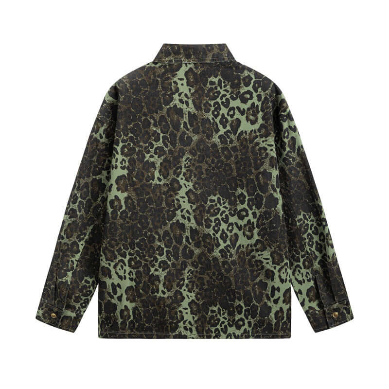 Leopard print leopard print fitting shirts with Grozavu logo