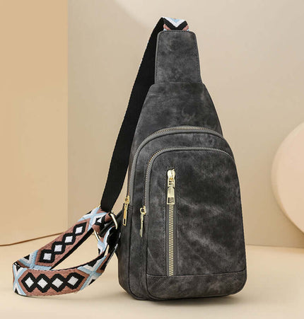 Bolso de Pecho Retro Versátil de Cuero Suave