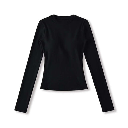Elastic Padded Slim Fit Long Sleeve Top