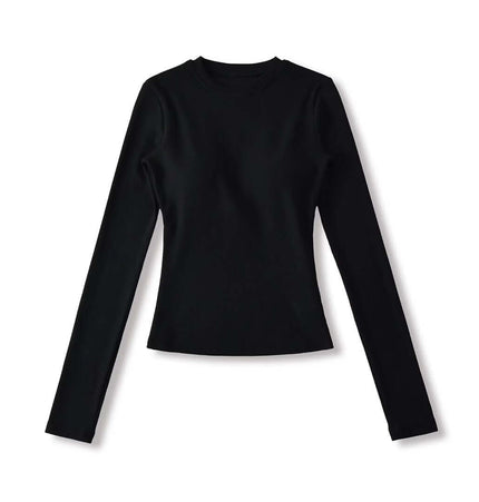 Elastisches Gepolstertes Slim Fit Langarmoberteil