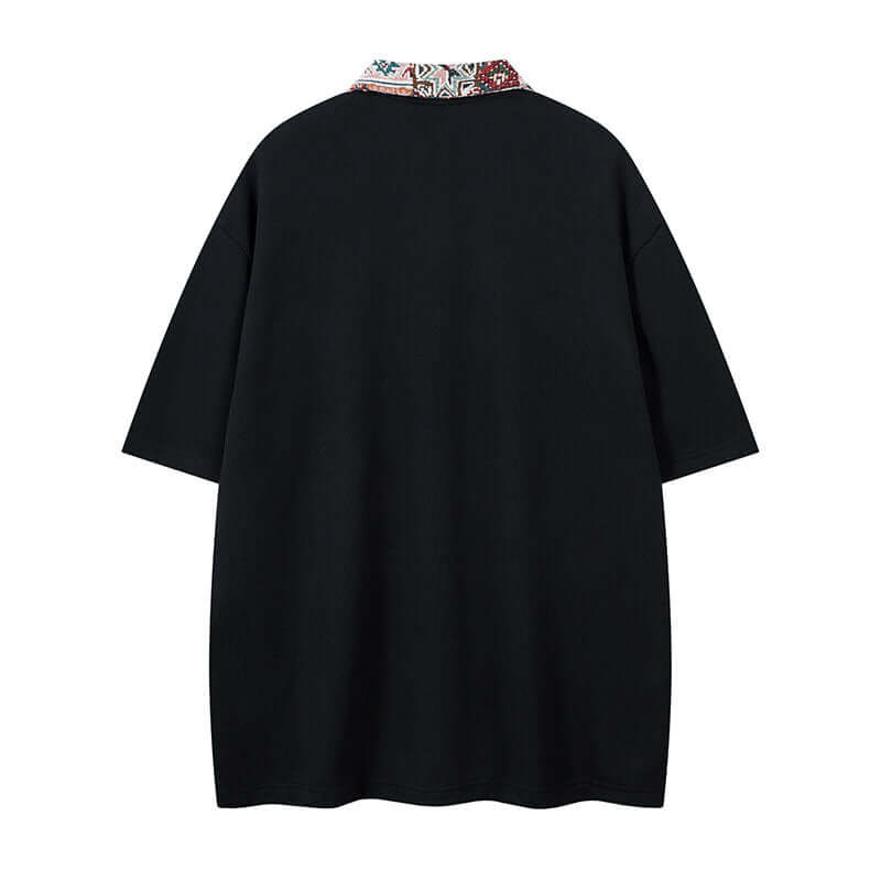 Grey short sleeve polo t-shirt with Grozavu logo