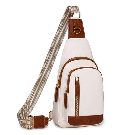 Borsa a petto in pelle morbida versatile rétro