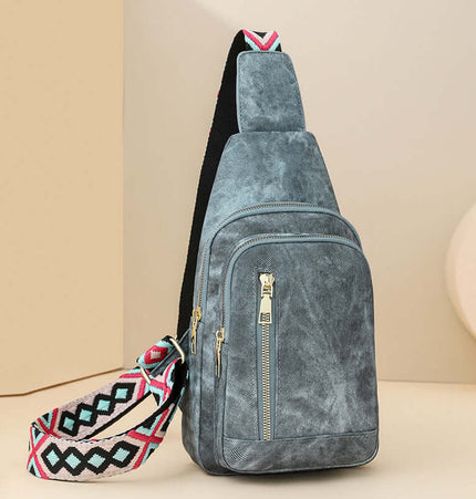 Borsa a petto in pelle morbida versatile rétro