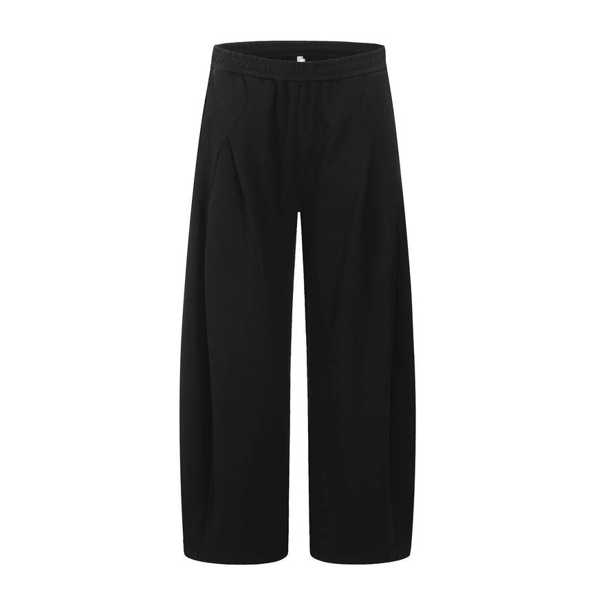 Black straight leg tapered sweatpants with Grozavu logo