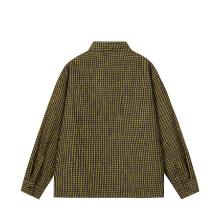 Back view of Casual Plaid Shirt – Relaxed Fit in a soft cotton blend with timeless plaid pattern.