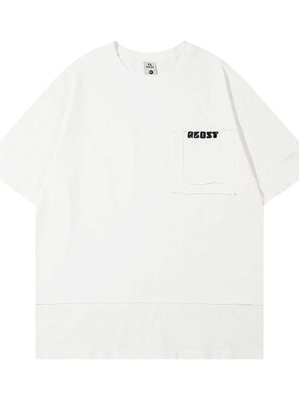 Back view of White wash graphic tee by Grozavu