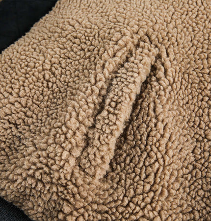 Close-up of the soft fleece lining of the Lamb Wool Cotton Double-Sided Jacket showcasing its texture and quality.
