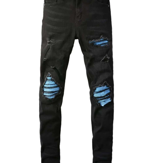 Distressed Skinny Jeans – Street Slim Fit featuring bold distressed detailing and a modern silhouette.