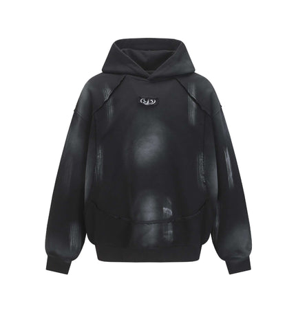 Creative Vintage Hoodie – Loose Fit featuring a unique painted graphic design and comfortable oversized fit.