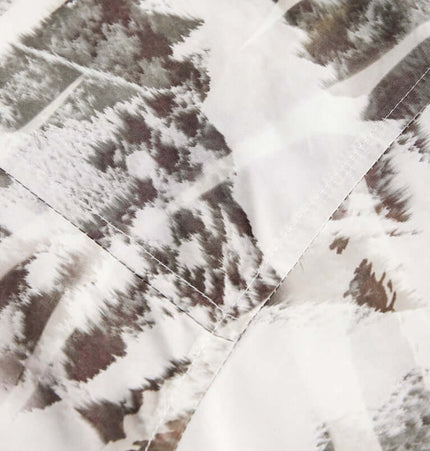 Oil Painting Print Shirt - Loose Fit fabric close-up showing artistic textures and patterns.